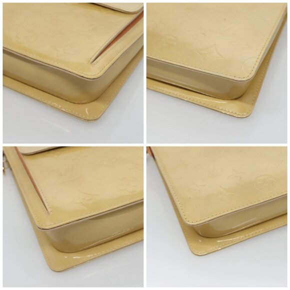 LOUIS VUITTON Monogram Vernis Motto Accessory Pouch Beige M91136 LV Auth ep9462 - Picture 14 of 16